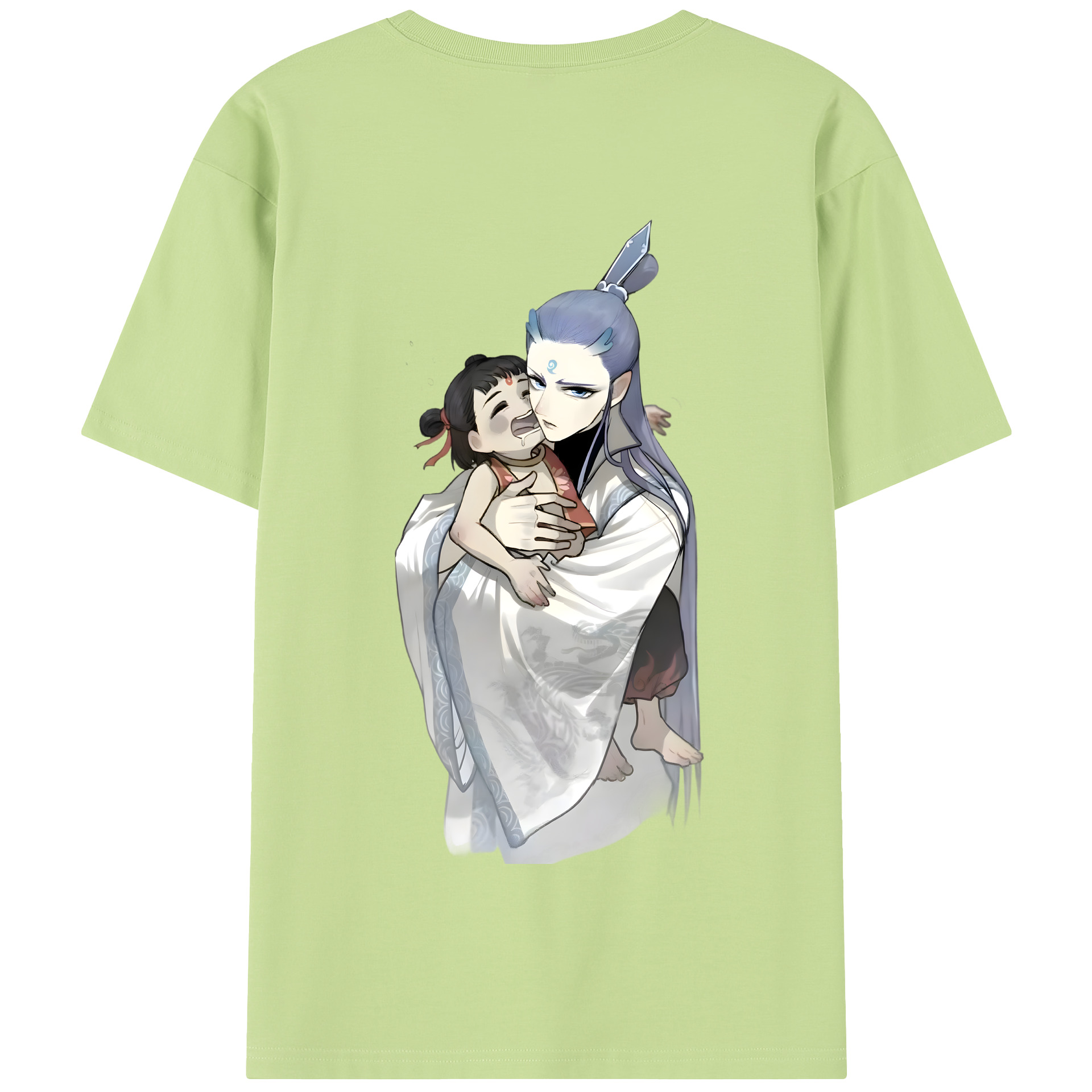 （画像用） Ne Zha 2 ナタ 魔童の大暴れ 綿100％半袖Tシャツ（背面プリント）